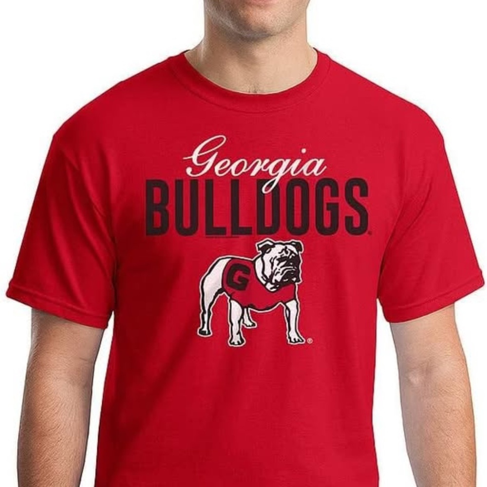 UGA Georgia Bulldogs Men's T-Shirt, Size Large, 100% Cotton